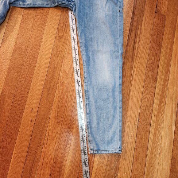 Good American Good Curve Straight Jeans Indigo 390 Light Blue Summery, Sz 29 - Picture 6 of 8